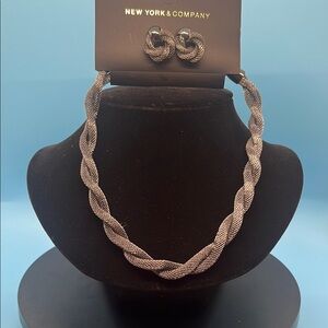 #P44. New York & Company Silver Jewelry Set